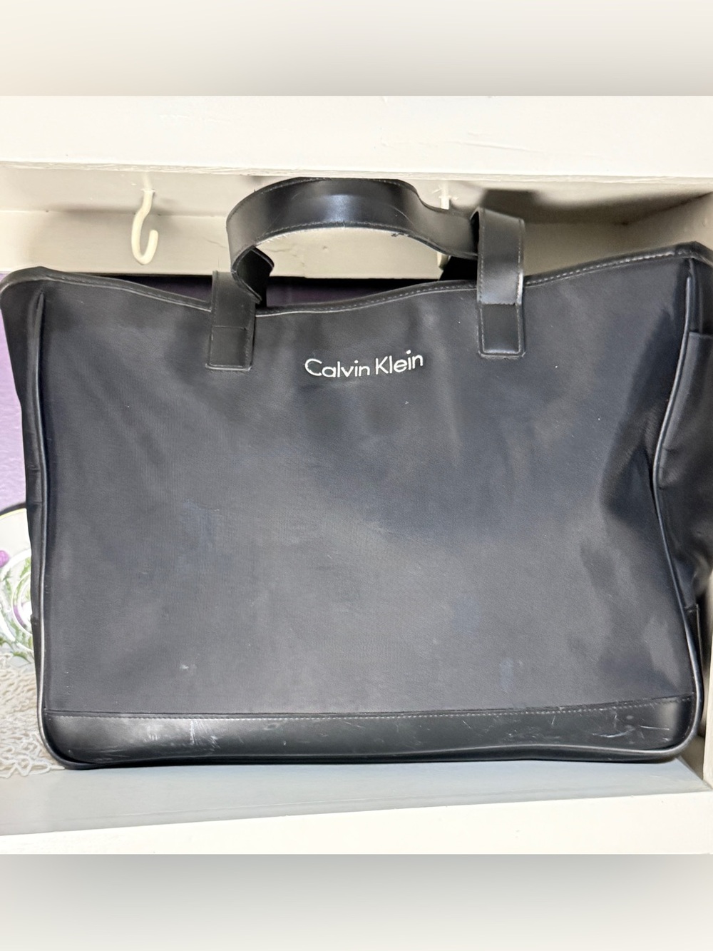 Calvin Klein large black canvas shopper tote bag - Minimalist travel & shoulder